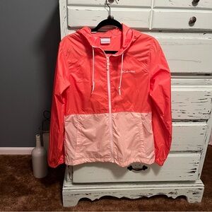 Columbia Vibrant Coral Windbreaker. Women’s size small.
